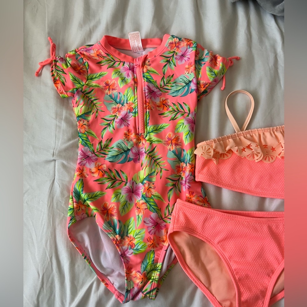 Cat & Jack Coral Swimsuit Set